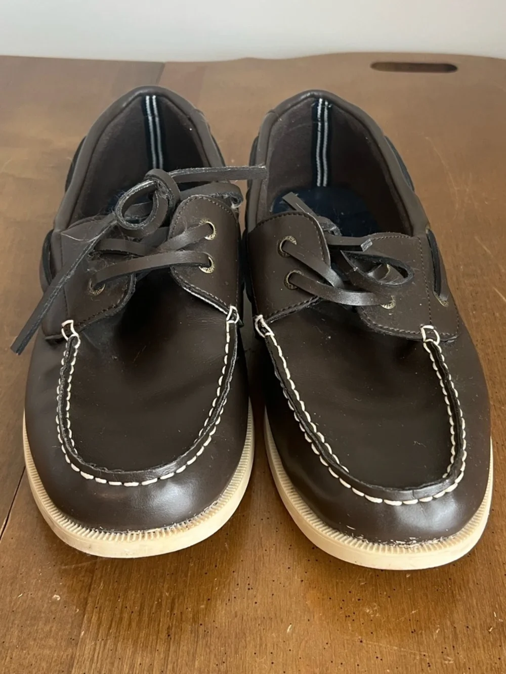 ⭐️ Nautica Men's‎ Brown Leather Boat Shoes Size 11